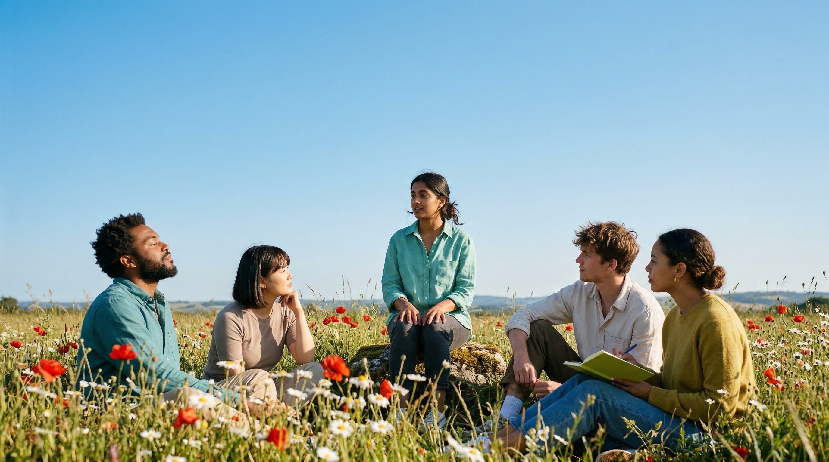 Young people collaborating